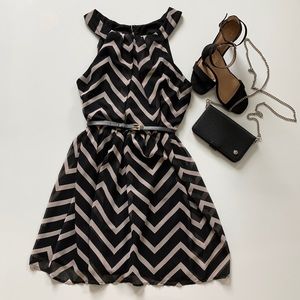Black Chevron Dress
